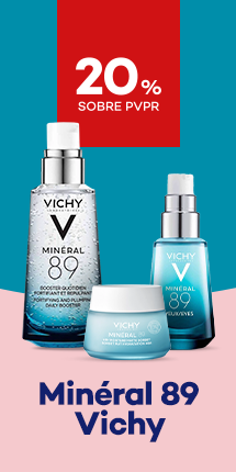 Vichy Min&eacute;ral 89 com destaque promocional de 20% sobre pre&ccedil;o de Venda ao P&uacute;blico Recomendado
